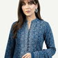 Ajrak Indigo Floral Bel – Unstitched Two-Piece Dress (Lawn Fabric)