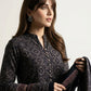 Organic Dye Hand Block Printed Ajrak Black Chunri Two-Piece – Unstitched Shirt & Dupatta