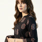 Organic Dye Hand Block Printed Ajrak Black Base Two Tone Anbi Two-Piece Suit – Lawn Shirt & Dupatta | Ajrak Design Dress