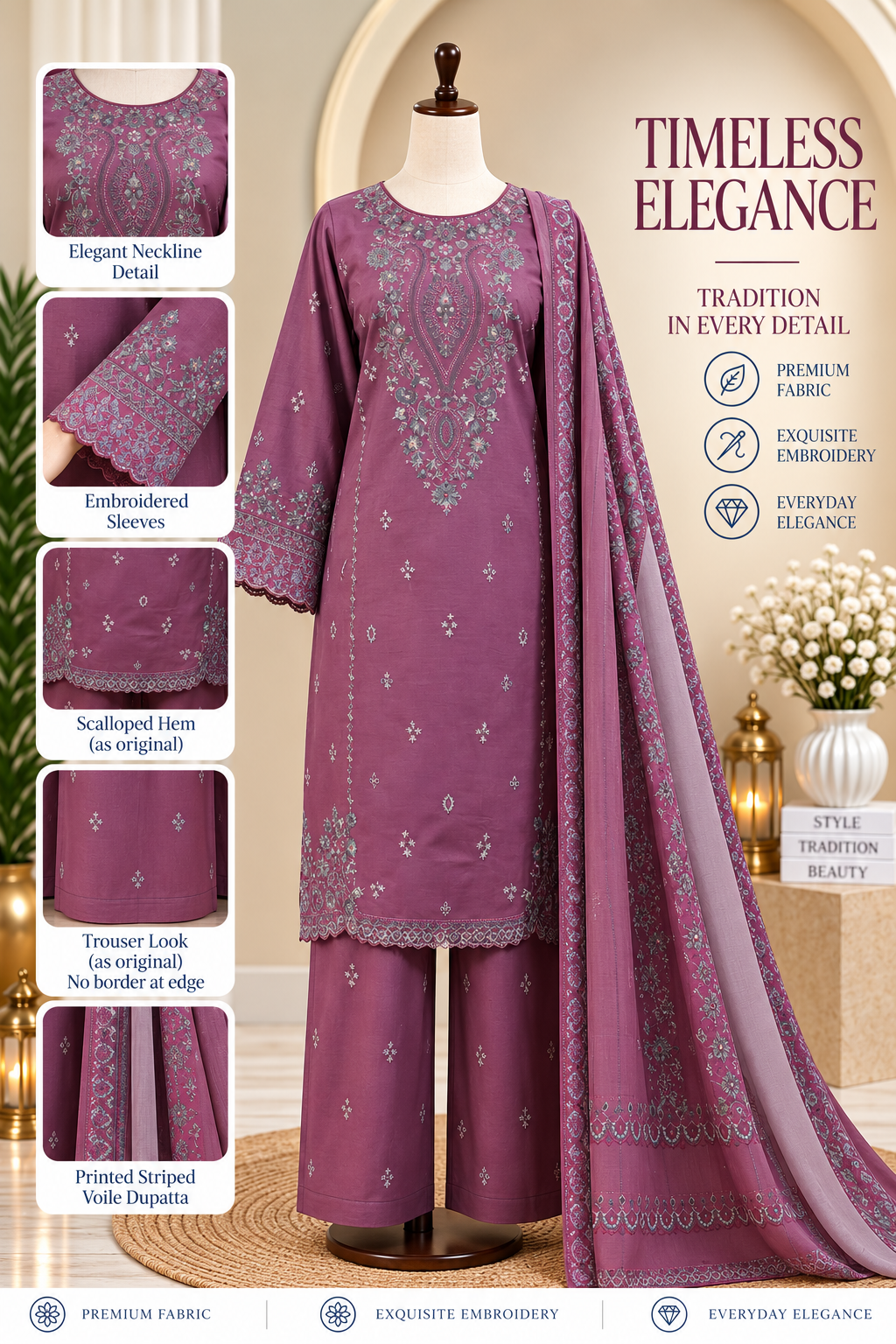Mauve Elegance