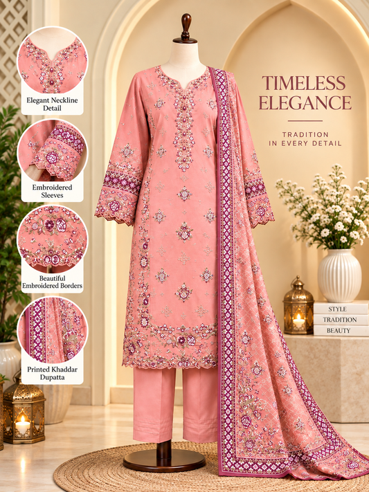Peach Pink Elegance