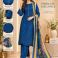 Cobalt Blue - 3pcs Ready-to-Wear Cambric Suit