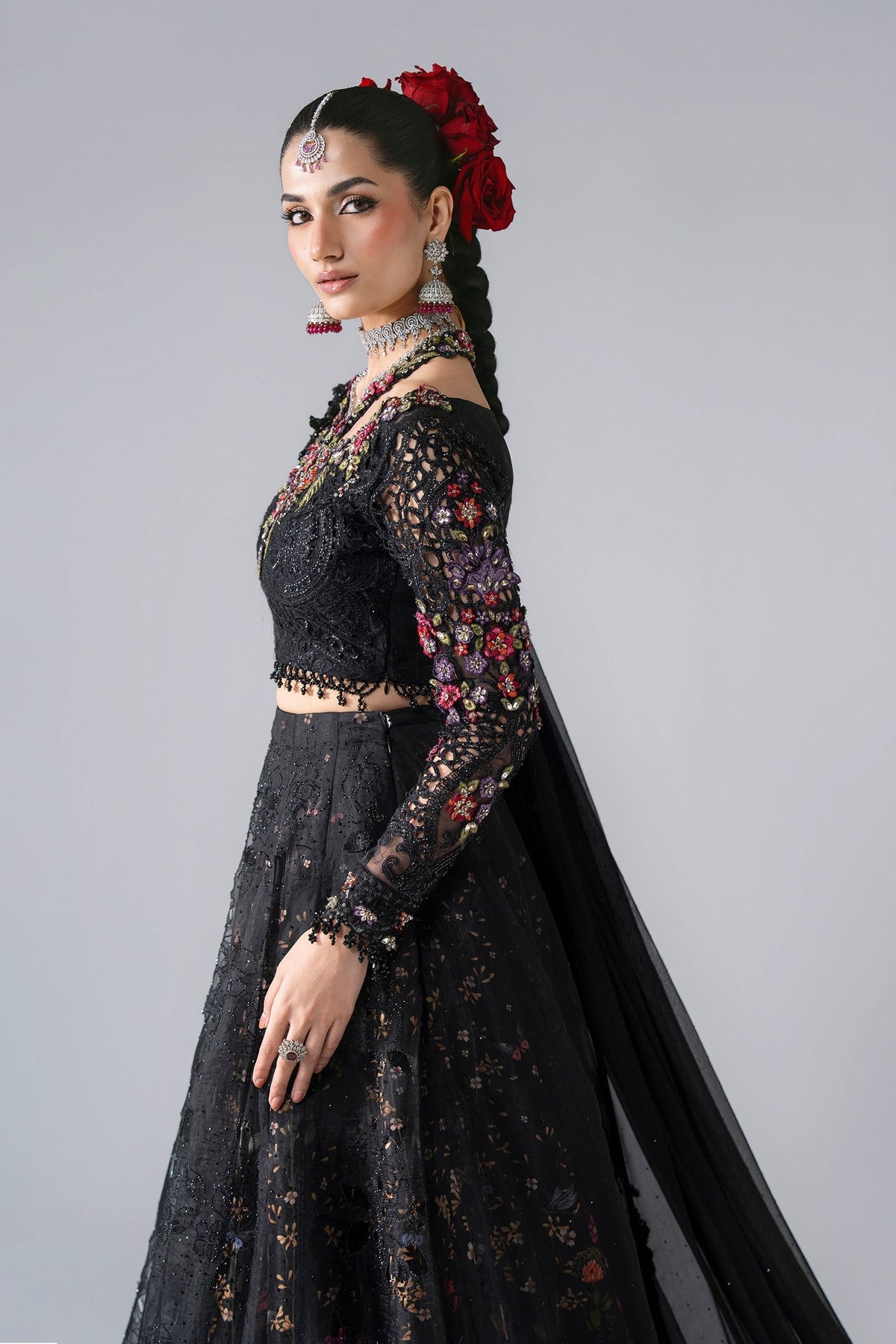 3 Piece Unstitched Embroidered Organza Suit