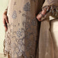 3 Piece Unstitched Embroidered Tusser Silk Suit