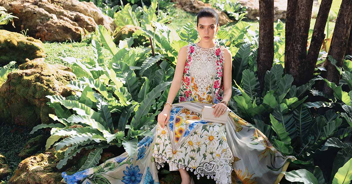 3 Piece Unstitched Embroidered Lawn Suit