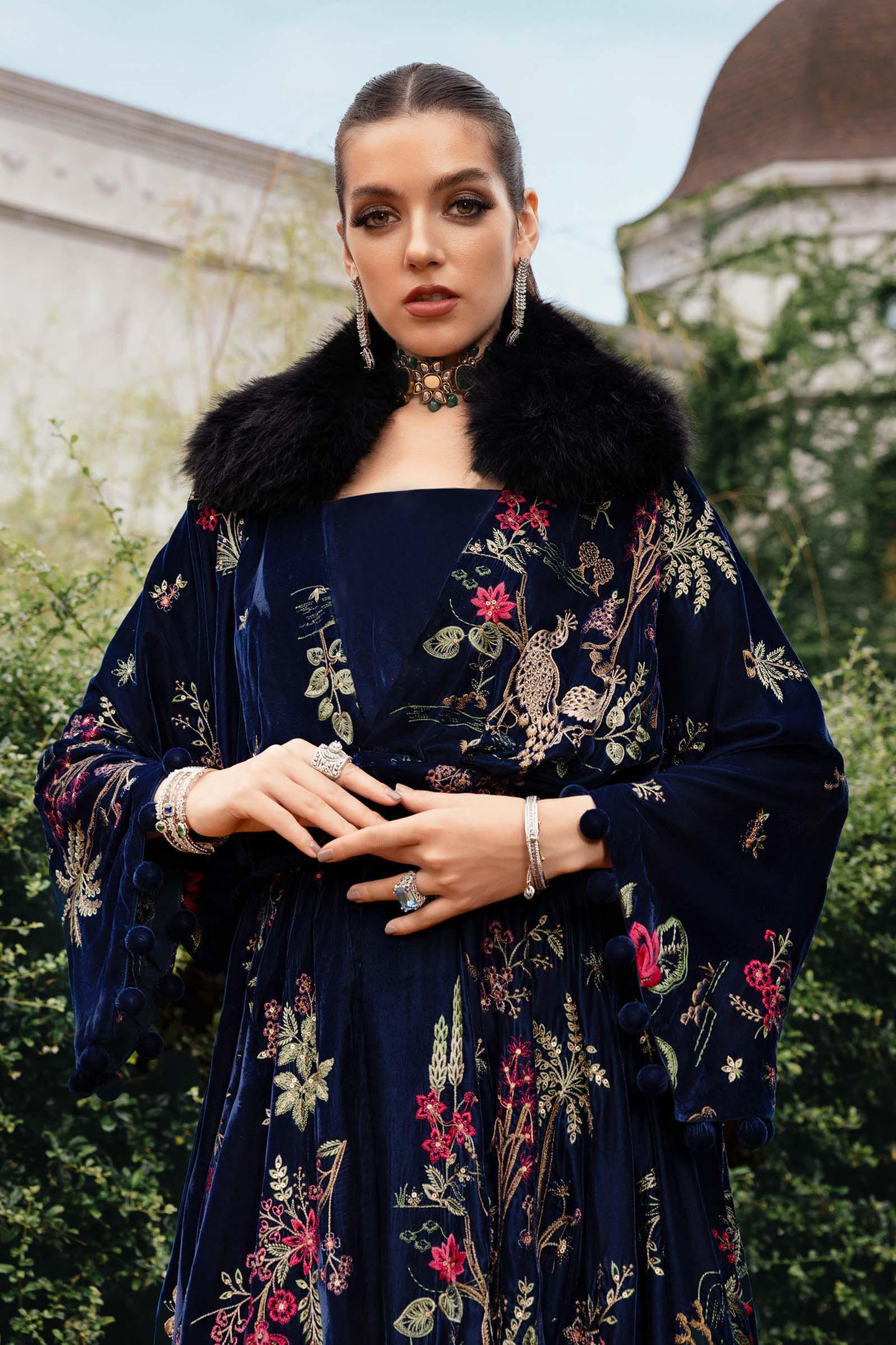 3 Piece Unstitched Embroidered Twill Linen Suit