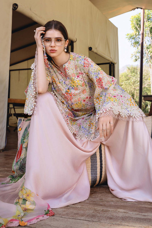 3 Piece Unstitched Embroidered Lawn Suit