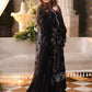 3 Piece Unstitched Embroidered Chiffon Suit