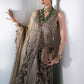 3 Piece Unstitched Embroidered Chiffon Suit