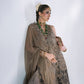 3 Piece Unstitched Embroidered Chiffon Suit