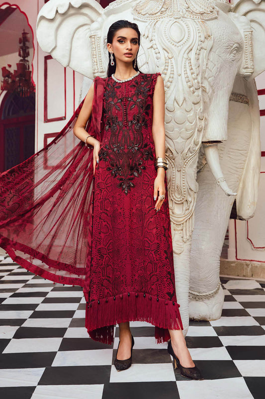 3 Piece Unstitched Embroidered Linen Suit | MPT-2702-A
