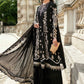 3 Piece Unstitched Embroidered Raw Silk Suit