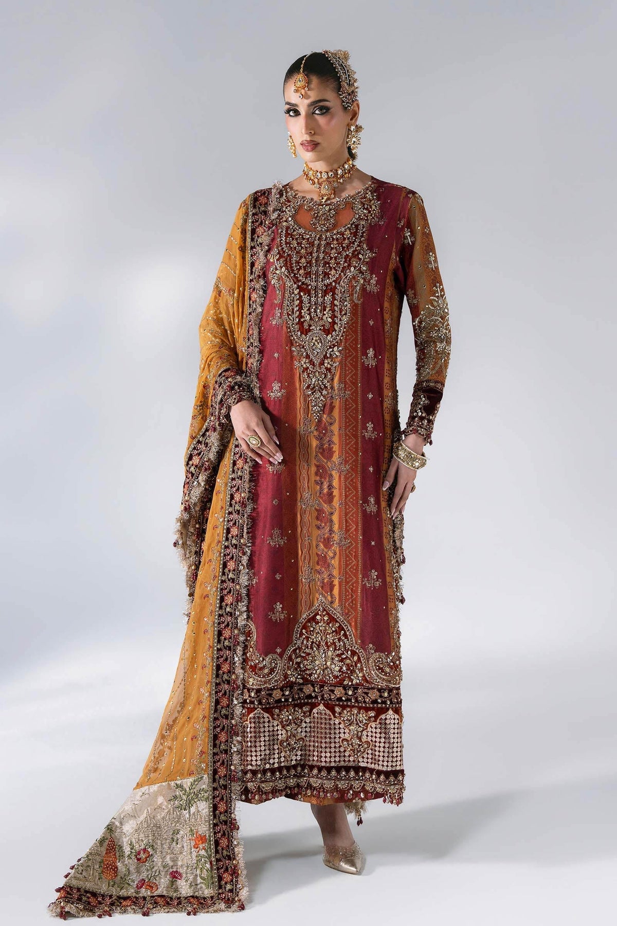 3 Piece Unstitched Embroidered Raw Silk Suit