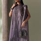 3 Piece Unstitched Embroidered Bell Raw Silk Suit