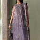 3 Piece Unstitched Embroidered Bell Raw Silk Suit