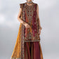 3 Piece Unstitched Embroidered Raw Silk Suit