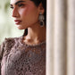 3 Piece Unstitched Embroidered Bell Raw Silk Suit