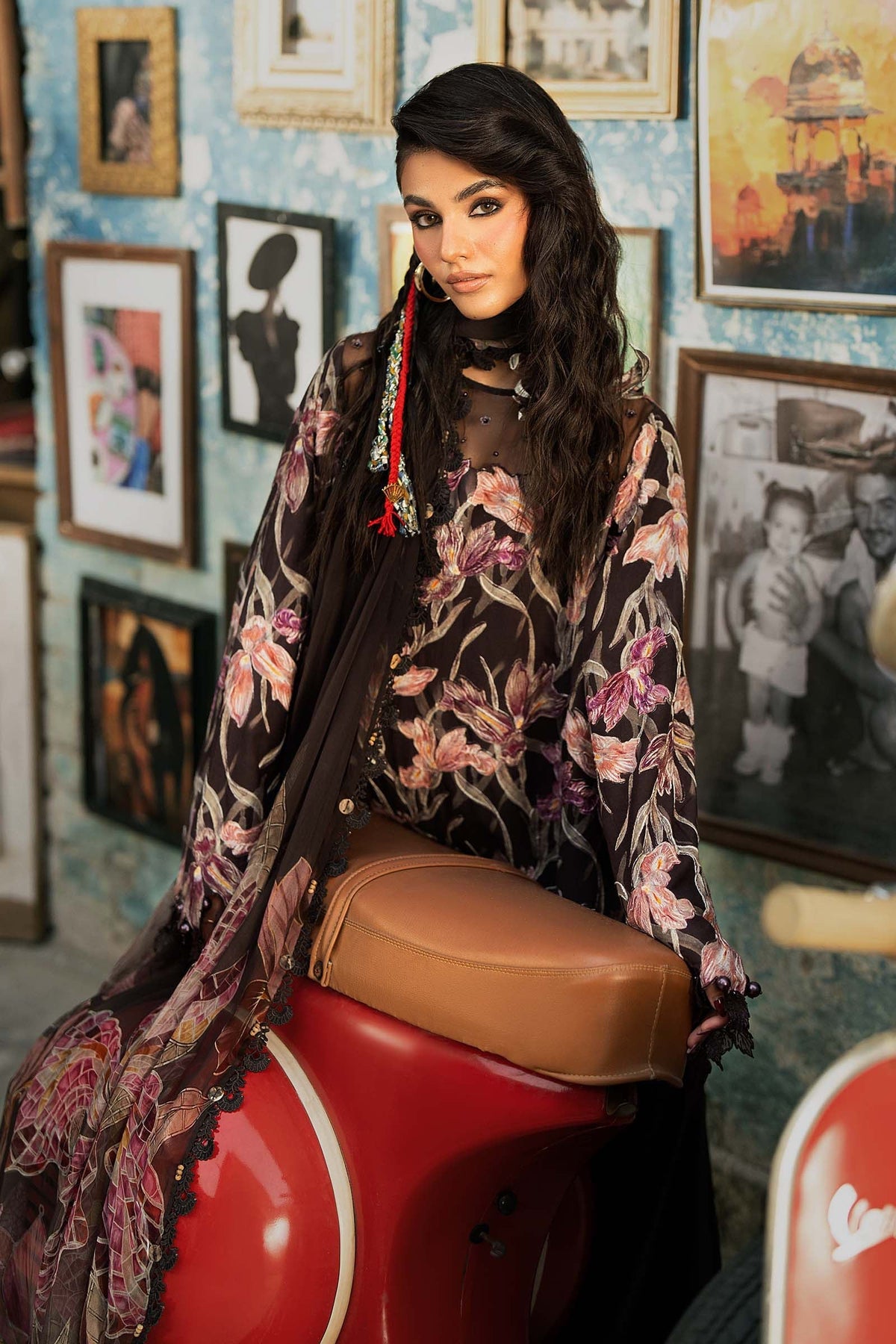 3 Piece Unstitched Embroidered Cambric Suit