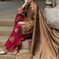 3 Piece Unstitched Embroidered Raw Silk Suit