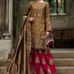 3 Piece Unstitched Embroidered Raw Silk Suit