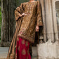 3 Piece Unstitched Embroidered Raw Silk Suit