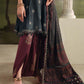 3 Piece Unstitched Embroidered Tusser Silk Suit