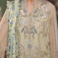 3 Piece Unstitched Embroidered Chiffon Suit