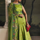 3 Piece Unstitched Embroidered Raw Silk Suit