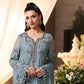 3 Piece Unstitched Embroidered Chiffon Suit