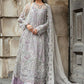 3 Piece Unstitched Embroidered Net Suit