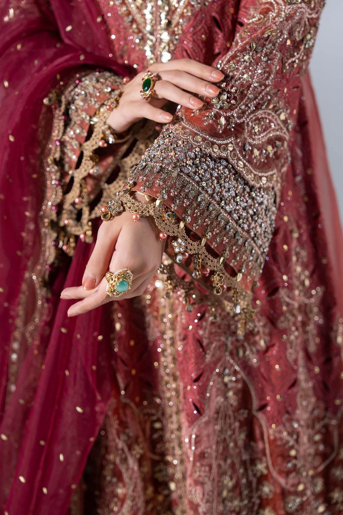3 Piece Unstitched Embroidered Organza Suit