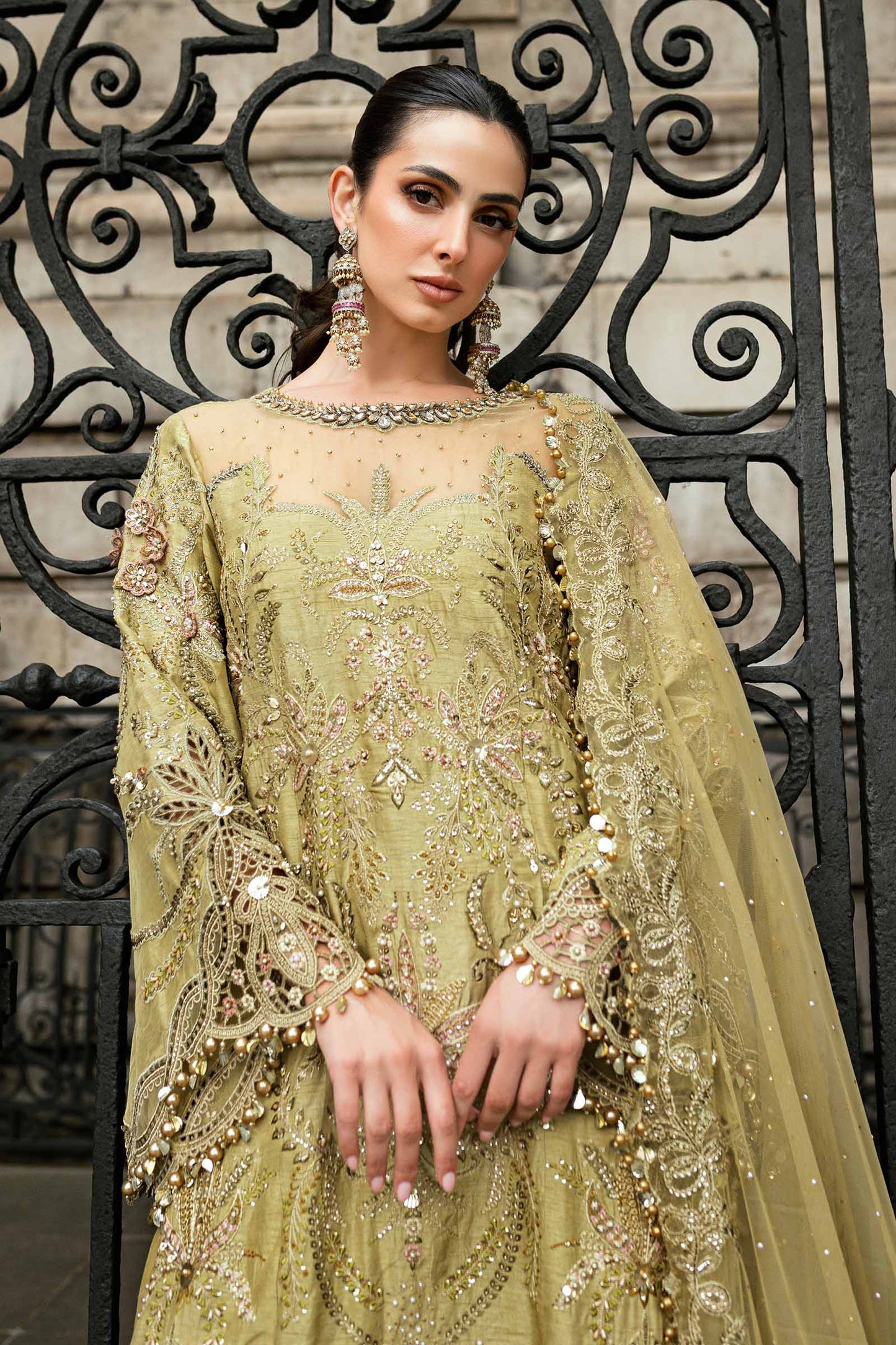 3 Piece Unstitched Embroidered Raw Silk Suit