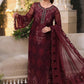 3 Piece Unstitched Embroidered Chiffon Suit