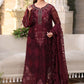 3 Piece Unstitched Embroidered Chiffon Suit