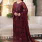 3 Piece Unstitched Embroidered Chiffon Suit