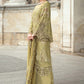 3 Piece Unstitched Embroidered Raw Silk Suit