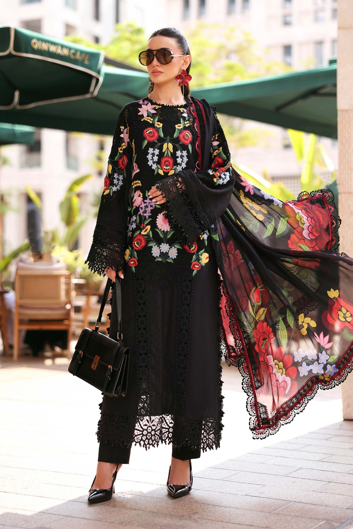 3 Piece Unstitched Embroidered Jacquard Lawn Suit