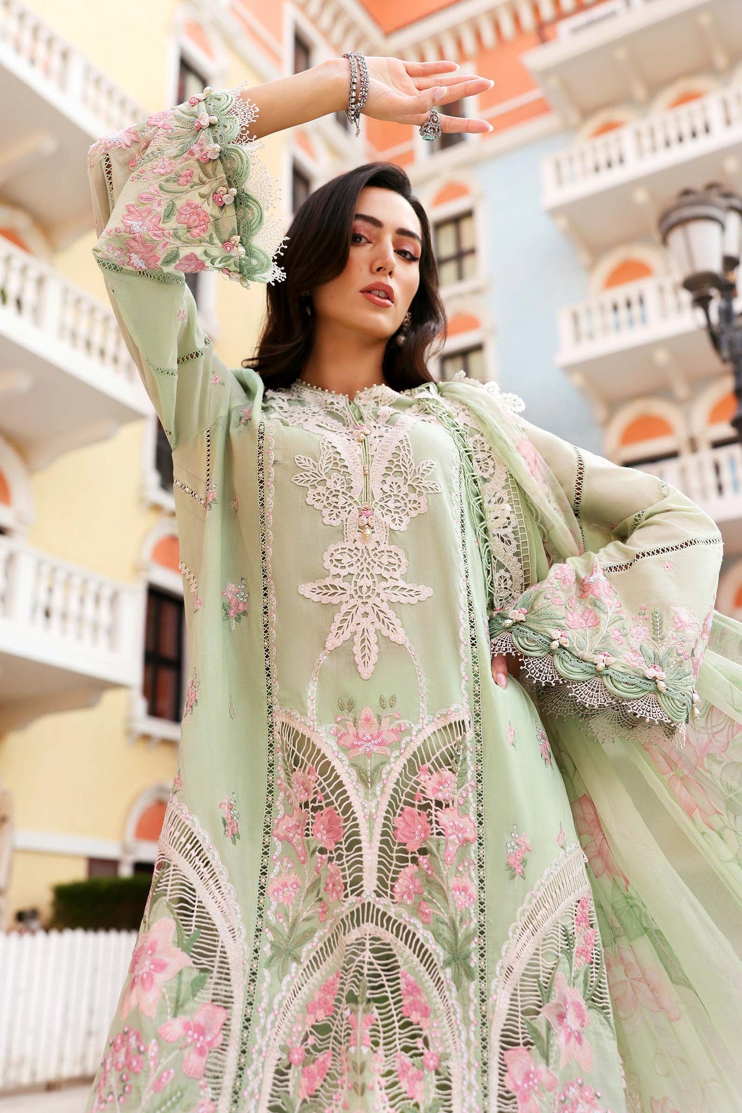 3 Piece Unstitched Embroidered Lawn Suit