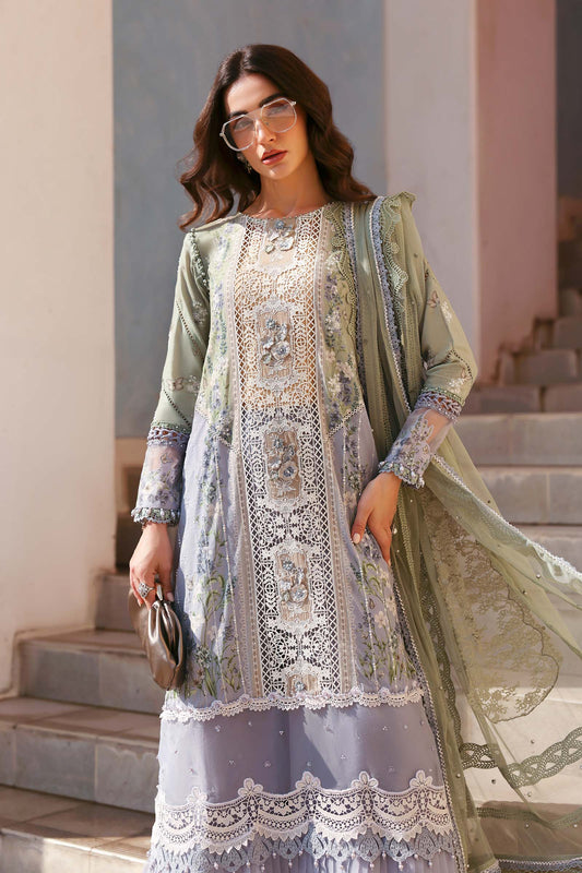 3 Piece Unstitched Embroidered Lawn Suit