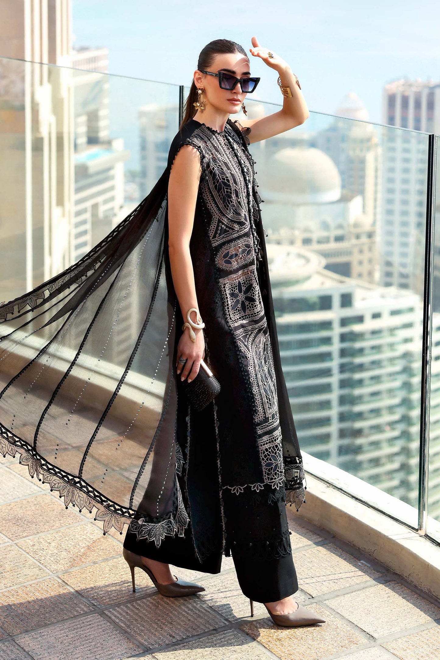 3 Piece Unstitched Embroidered Lawn Suit