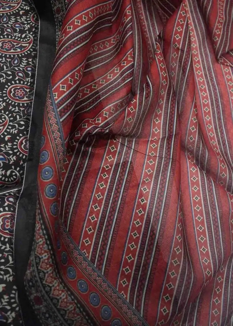 DPC-0706- 3 Piece Cotton Printed UnStitched Suit