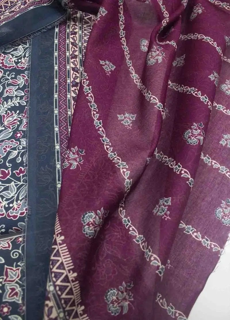 DPC-0707- 3 Piece Cotton Printed UnStitched Suit