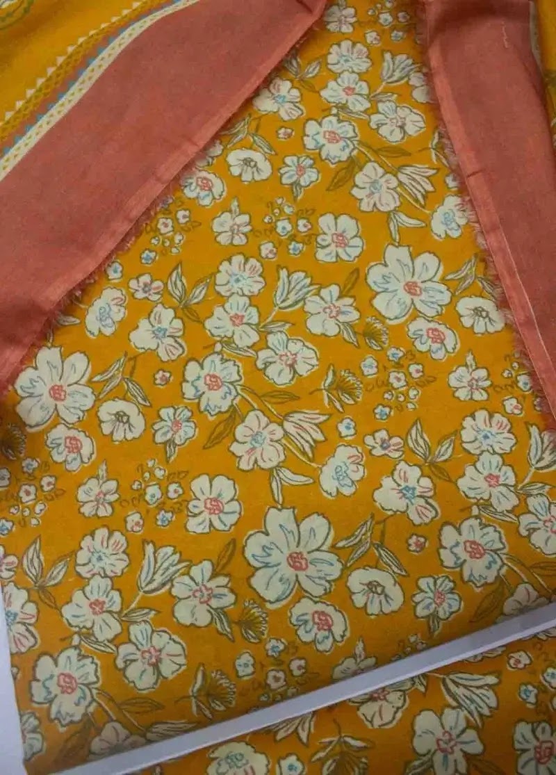 DPC-0714- 3 Piece Cotton Printed UnStitched Suit