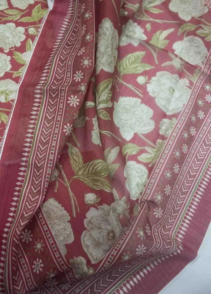 DPC-0717- 3 Piece Cotton Printed UnStitched Suit