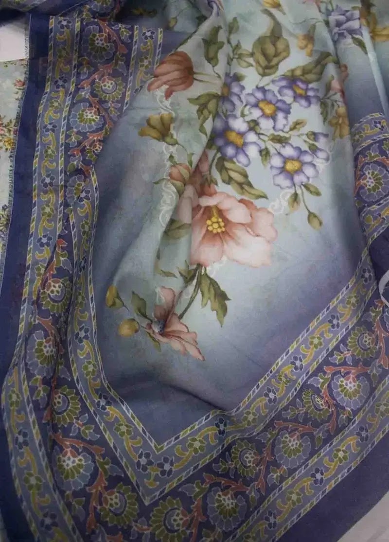 DPC-0723- 3 Piece Cotton Printed UnStitched Suit