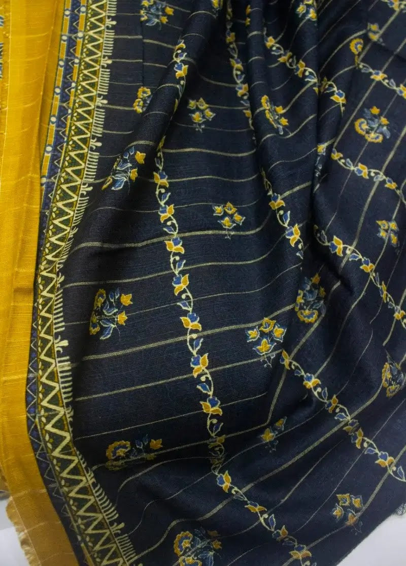 DPC-0726- 3 Piece Cotton Printed UnStitched Suit