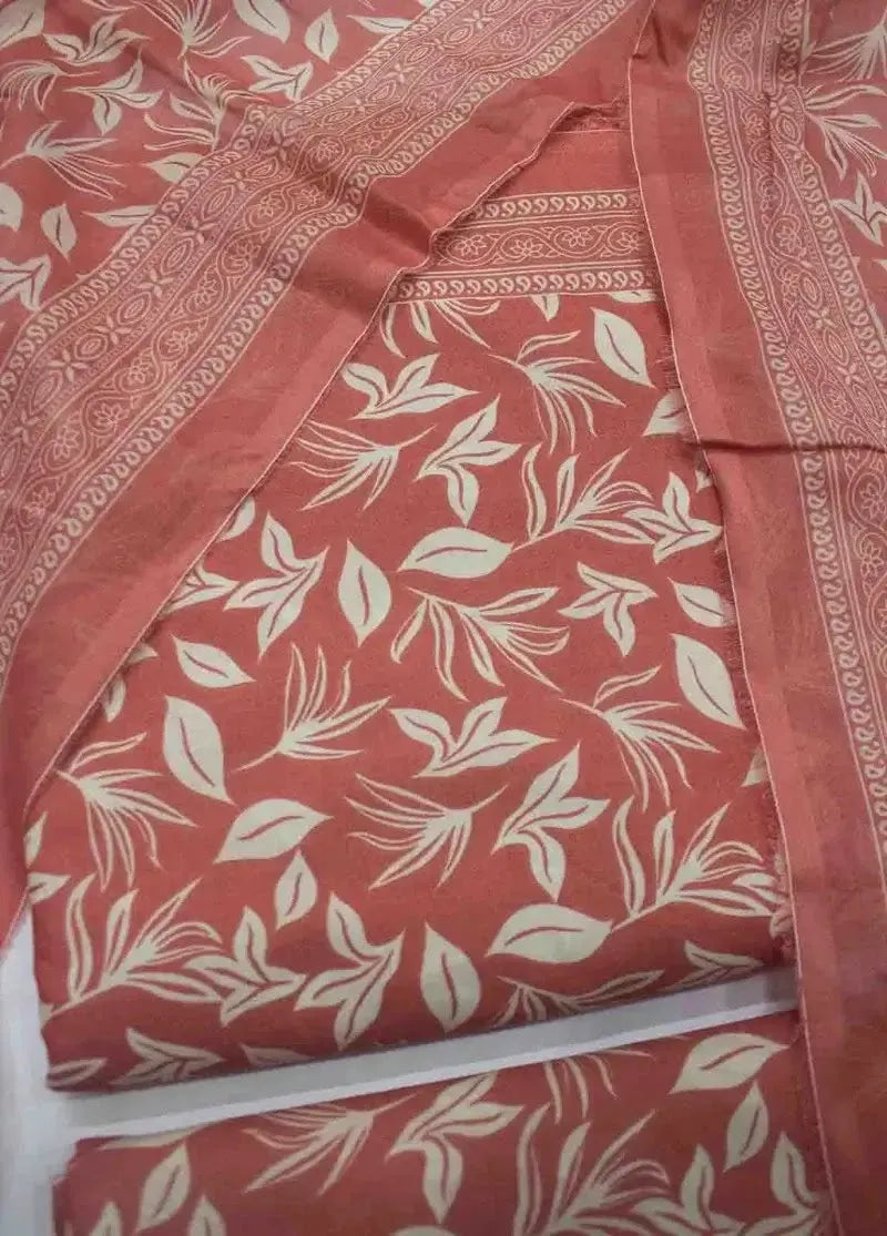 DPC-0729- 3 Piece Cotton Printed UnStitched Suit