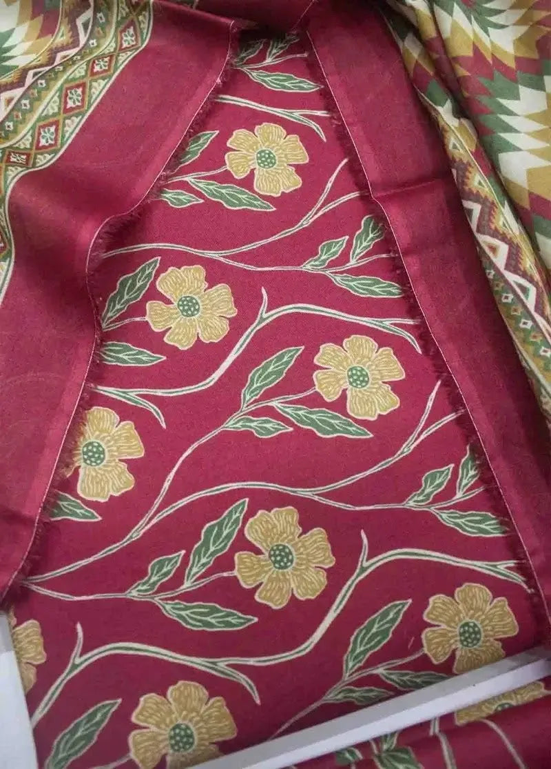 DPC-0731- 3 Piece Cotton Printed UnStitched Suit