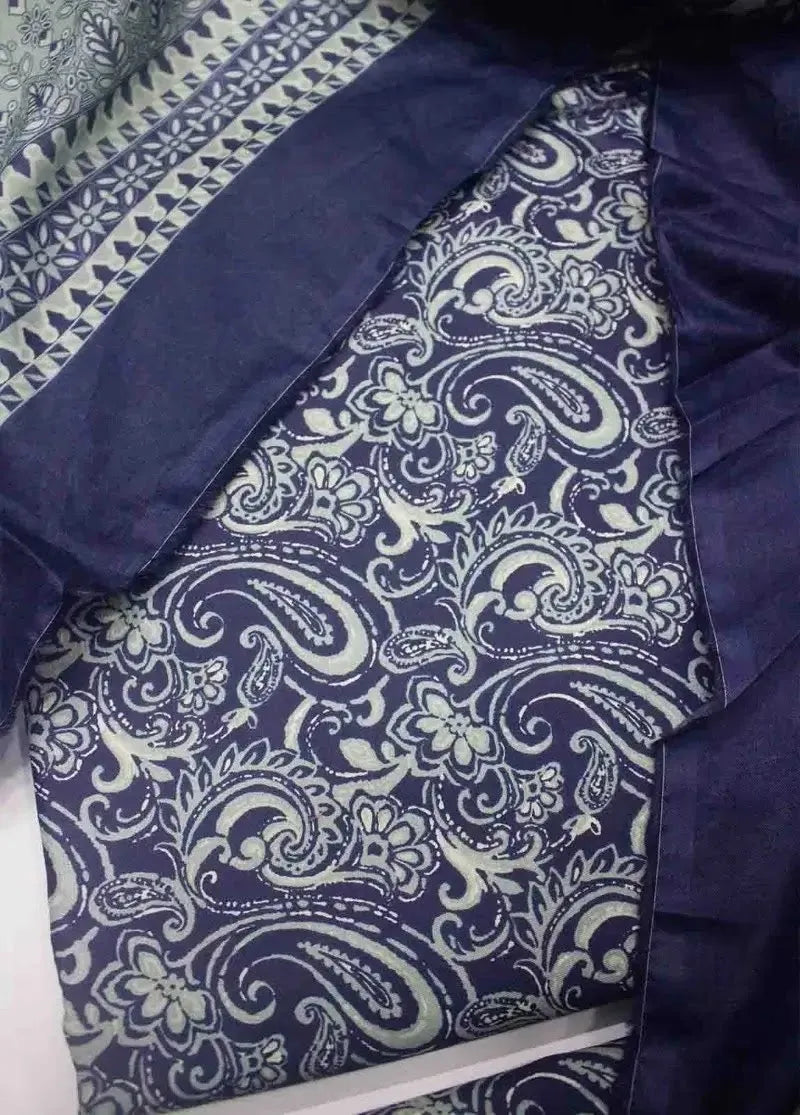 DPC-0743- 3 Piece Cotton Printed UnStitched Suit