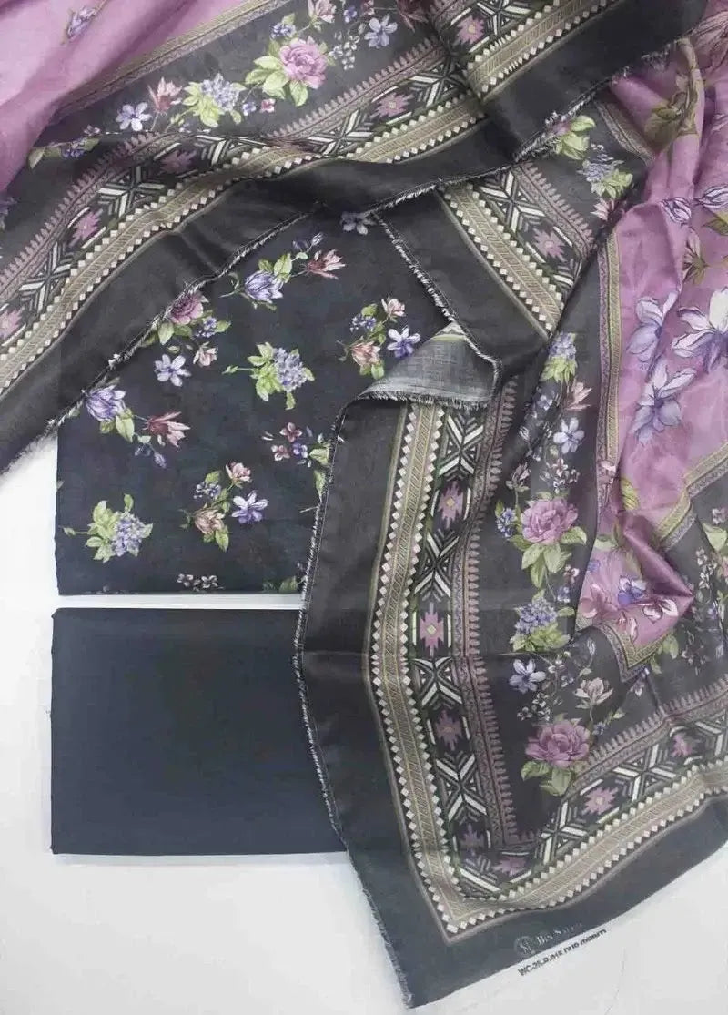 DPC-0747- 3 Piece Cotton Printed UnStitched Suit